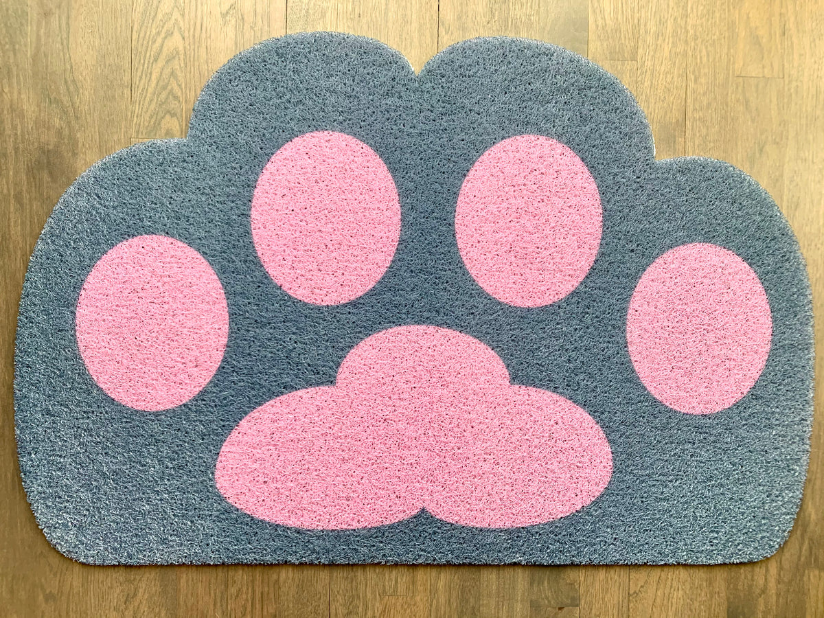 1pc Cute Cartoon Paw Print Pattern Quick-dry Bathroom Mat/floor