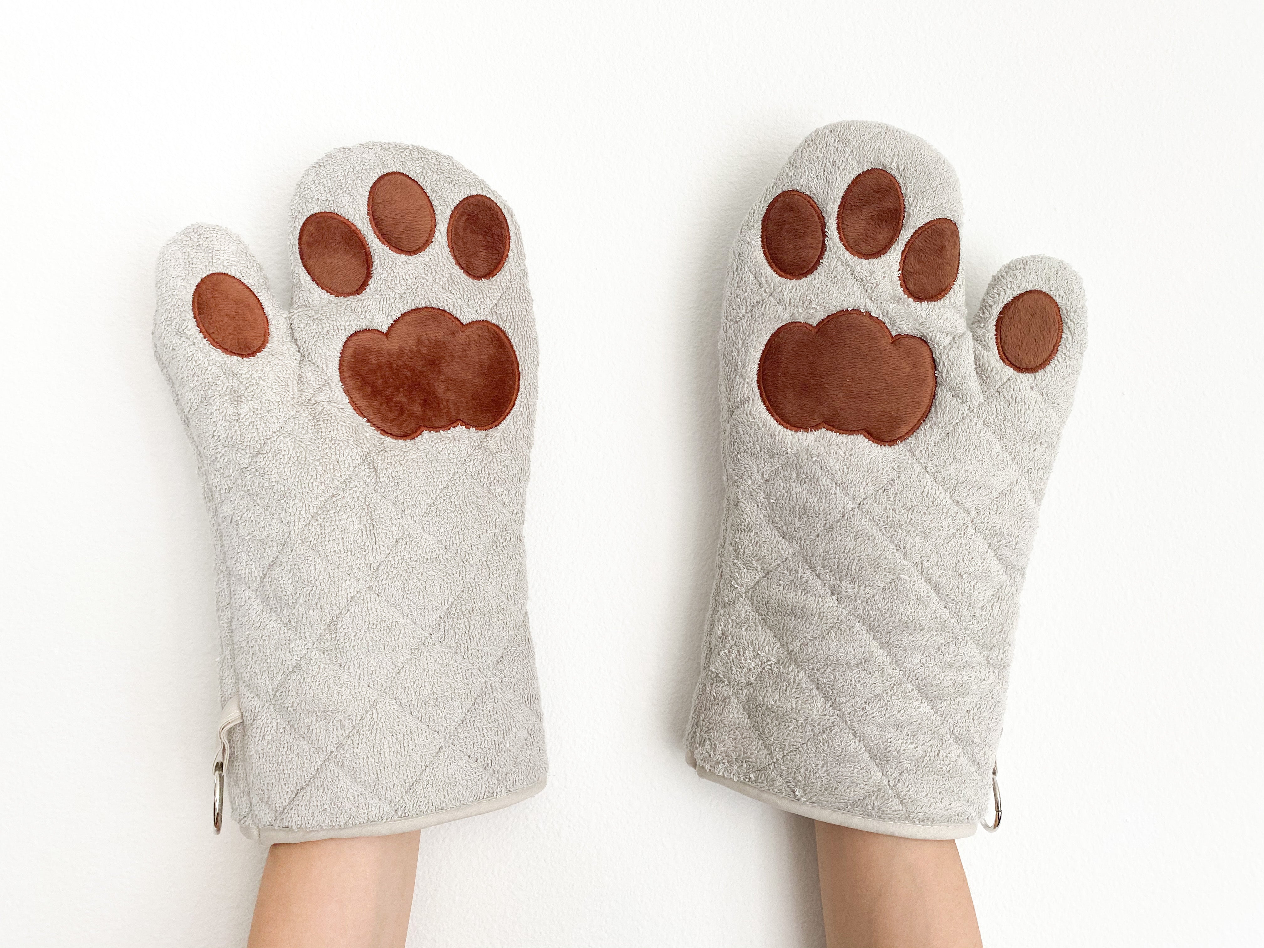 NEW! Gray Tabby Cat Oven Mitt, Made From Scratch